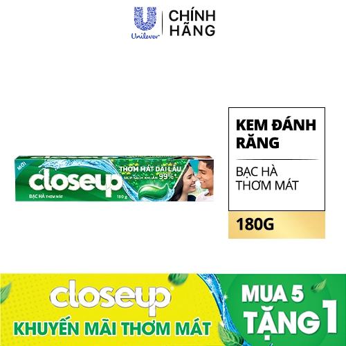 CLOSEUP KĐR Bạc Hà Thơm Mát 180g (5+1)/6 bộ