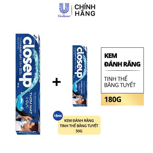 CLOSEUP KĐR TinhThểBăngTuyết180g(1+1 TThể BTuyết 50g)/21 bộ